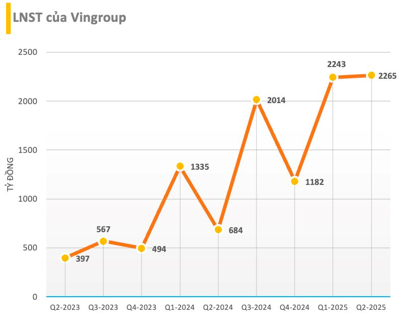 Vingroup báo doanh thu 130.000 tỷ đồng, lãi sau thuế 4.509 tỷ đồng trong nửa đầu năm 2025, gấp đôi cùng kỳ- Ảnh 1.