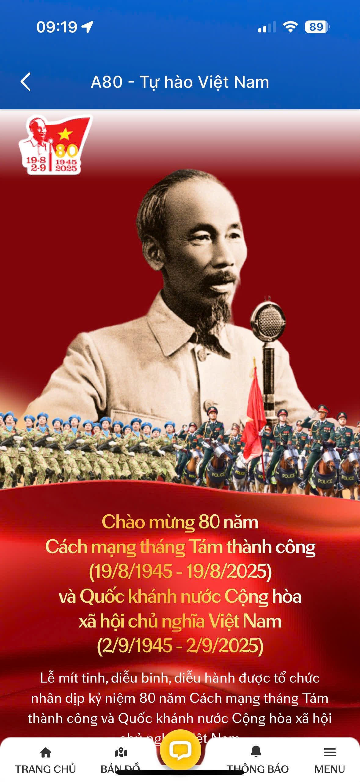 Từ 11h30 trưa nay, Hà Nội cấm đường tổng duyệt diễu binh: Chỉ cần thao tác sau, người dân có thể cập nhật đường cấm theo từng phút ngay trên điện thoại- Ảnh 2. Từ 11h30 trưa nay, Hà Nội cấm đường tổng duyệt diễu binh: Chỉ cần thao tác sau, người dân có thể cập nhật đường cấm theo từng phút ngay trên điện thoại- Ảnh 2.