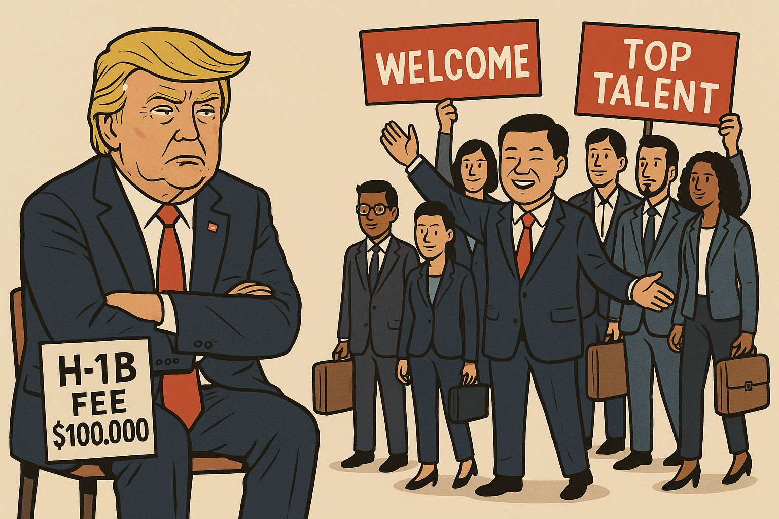 Khoản "thuế nhân tài" gần 3 tỷ của ông Trump: Trao cơ hội vàng cho các đối thủ cạnh tranh với Mỹ, bao gồm cả Trung Quốc- Ảnh 1. Khoản "thuế nhân tài" gần 3 tỷ của ông Trump: Trao cơ hội vàng cho các đối thủ cạnh tranh với Mỹ, bao gồm cả Trung Quốc- Ảnh 1.