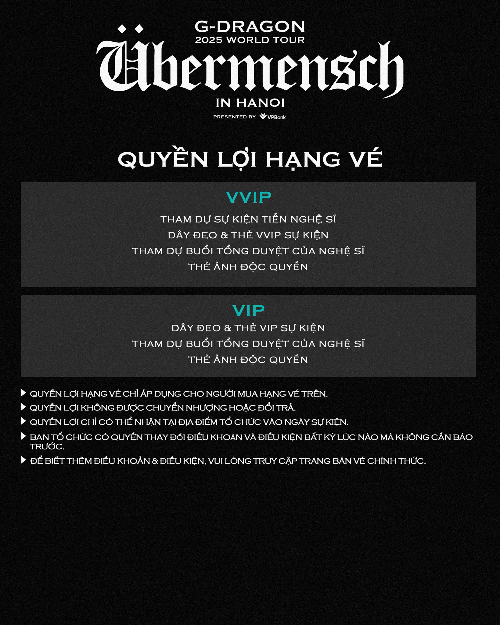 G-Dragon công bố seat map và giá vé concert Hà Nội: Giá quá vừa ý, quyền lợi “độc nhất” chỉ Việt Nam mới có!- Ảnh 3. G-Dragon công bố seat map và giá vé concert Hà Nội: Giá quá vừa ý, quyền lợi “độc nhất” chỉ Việt Nam mới có!- Ảnh 3.