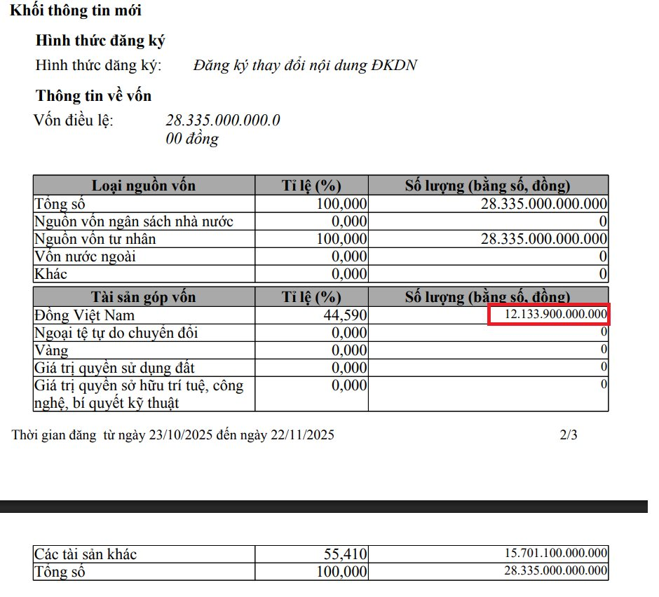 VinEnergo nâng vốn điều lệ lên hơn 28.000 tỷ đồng, hơn một nửa là "tài sản khác"- Ảnh 1. VinEnergo nâng vốn điều lệ lên hơn 28.000 tỷ đồng, hơn một nửa là "tài sản khác"- Ảnh 1.