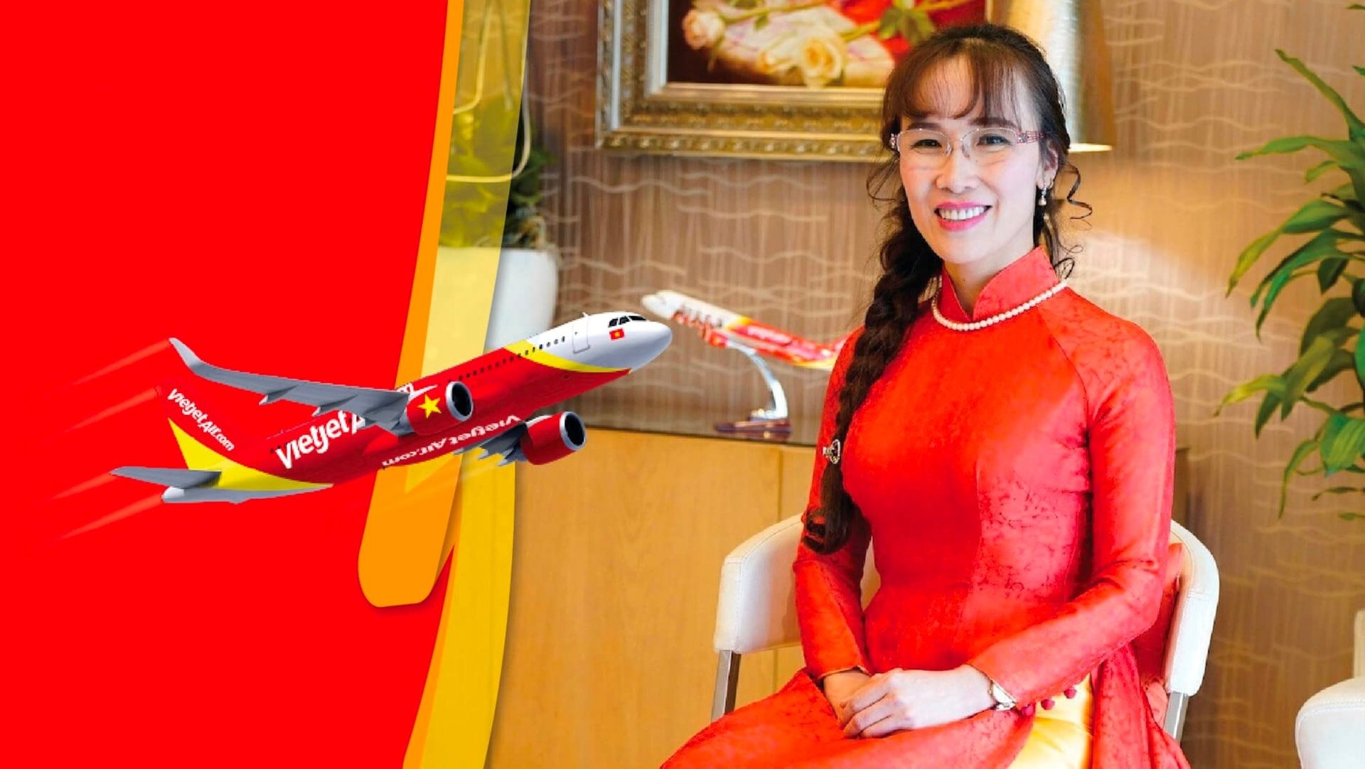 Cổ phiếu Vietjet bật tăng gần hết biên độ sau phiên giảm kỷ lục của thị trường chứng khoán, tỷ phú Nguyễn Thị Phương Thảo "đút túi" thêm hơn 2.000 tỷ- Ảnh 1.
