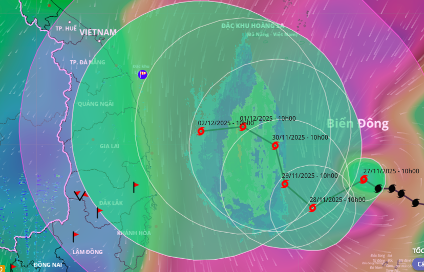 Bão số 15 dự báo đổi hướng liên tục, luẩn quẩn nhiều ngày trên biển- Ảnh 1.
