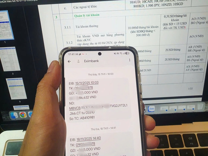 Lại tranh cãi ngân hàng thu phí quản lý tài khoản- Ảnh 1.