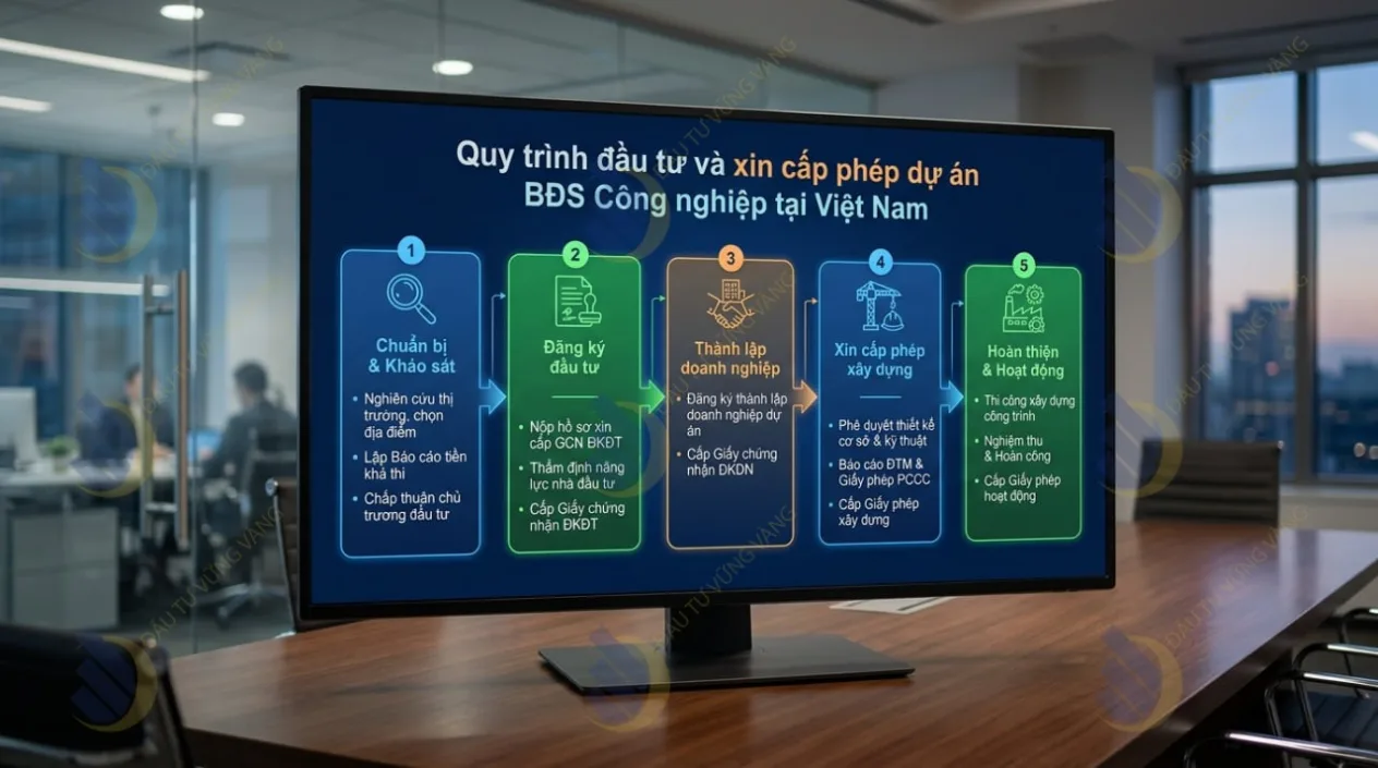 5 bước trọng yếu trong quy trình đầu tư và xin cấp phép dự án BĐS Công nghiệp tại Việt Nam