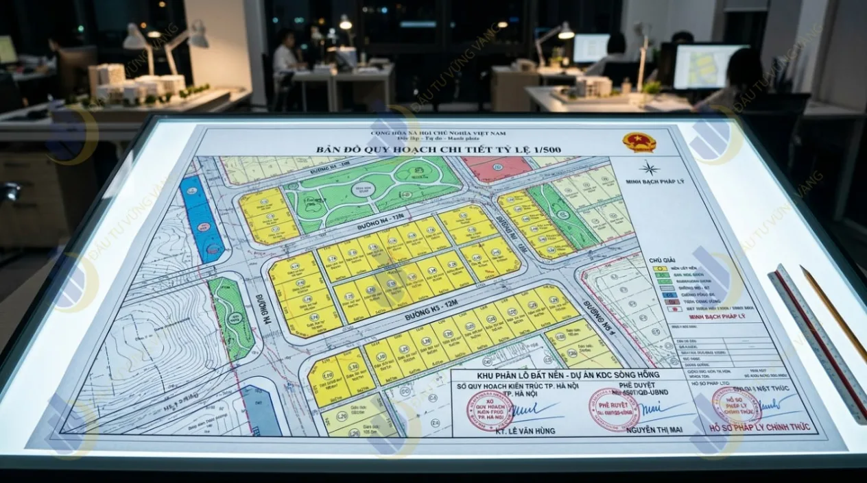 Bản đồ quy hoạch 1/500 dự án đất nền minh bạch pháp lý