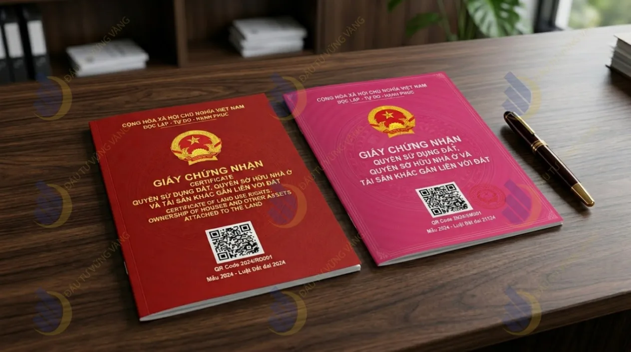 Bìa Sổ đỏ, Sổ hồng mẫu mới có mã QR theo Luật Đất đai 2024