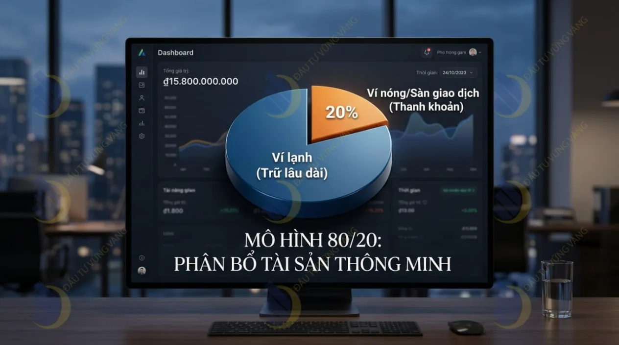 Biểu đồ hình tròn (Pie Chart) minh họa Mô hình 80/20