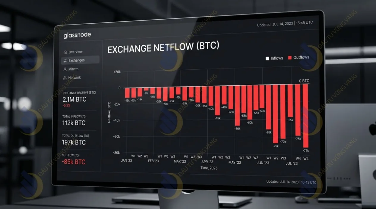 Biểu đồ trực quan từ nền tảng Glassnode