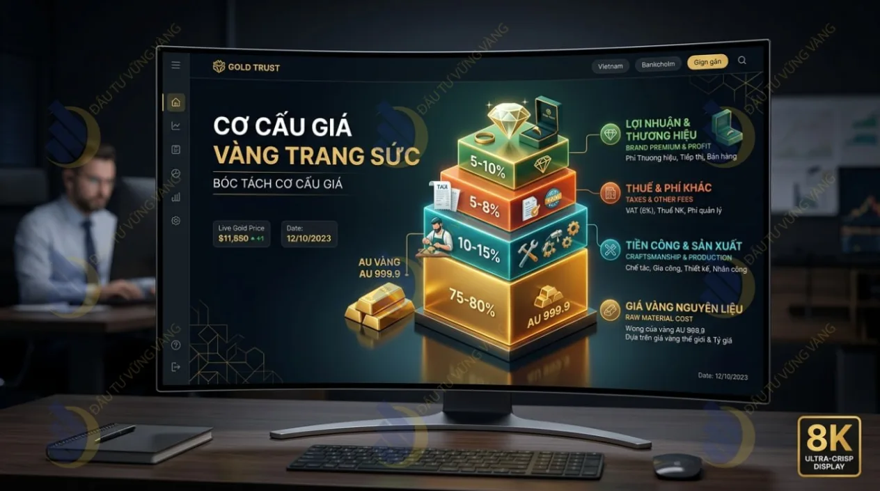 Bóc tách cơ cấu giá: Tại sao mua vàng trang sức luôn đắt đỏ?