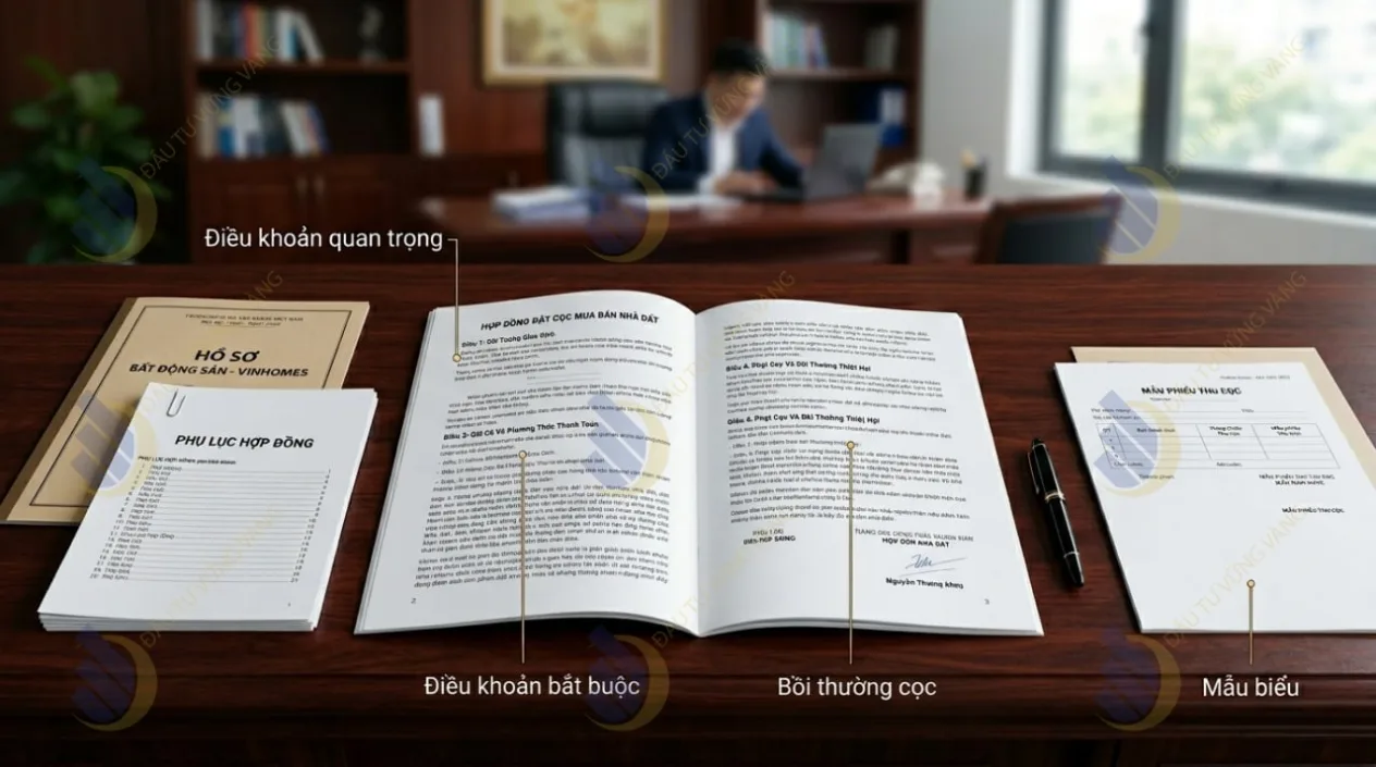 Các điều khoản quan trọng trong hợp đồng đặt cọc mua nhà đất