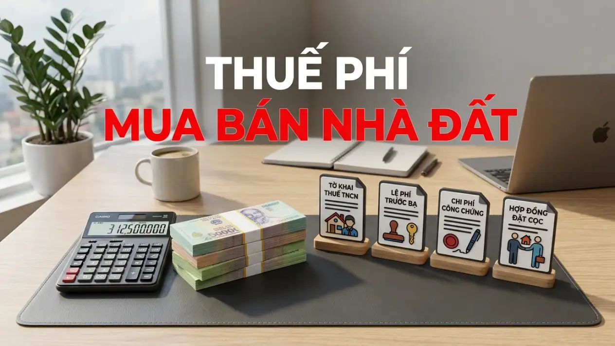Các loại thuế phí khi mua bán nhà đất năm 2025 người mua cần biết