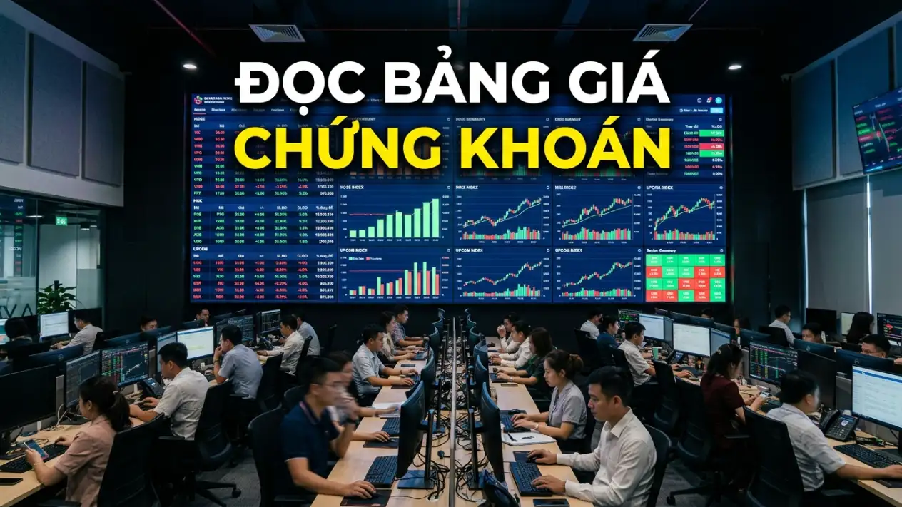 Cách đọc bảng giá chứng khoán HOSE, HNX, UPCOM chi tiết từ A-Z