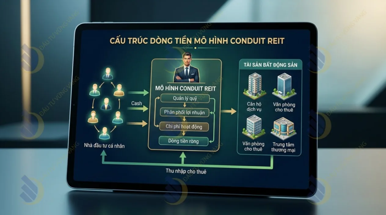 Cấu trúc dòng tiền của mô hình Conduit REIT - Từ nhà đầu tư cá nhân đến tài sản bất động sản