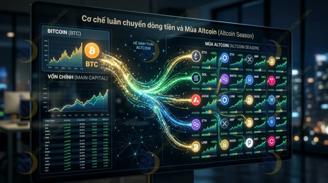 Cơ chế luân chuyển dòng tiền và Mùa Altcoin (Altcoin Season)