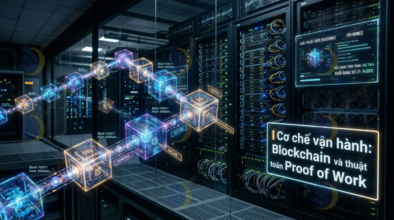 Cơ chế vận hành: Blockchain và thuật toán Proof of Work