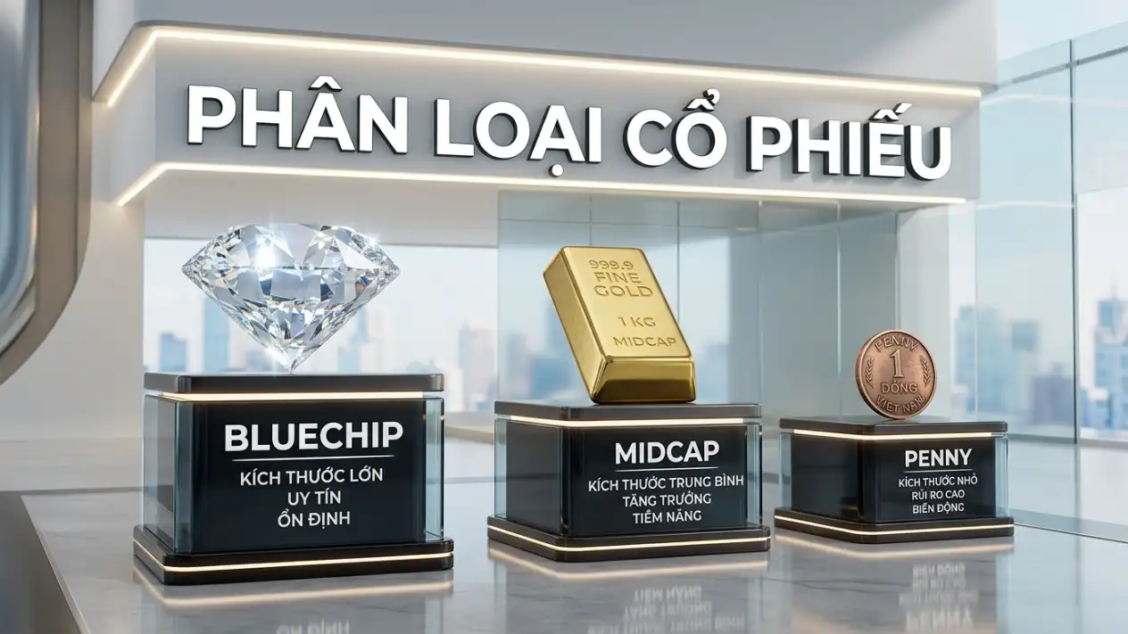Cổ phiếu Bluechip, Penny và Midcap Nên đầu tư loại nào an toàn