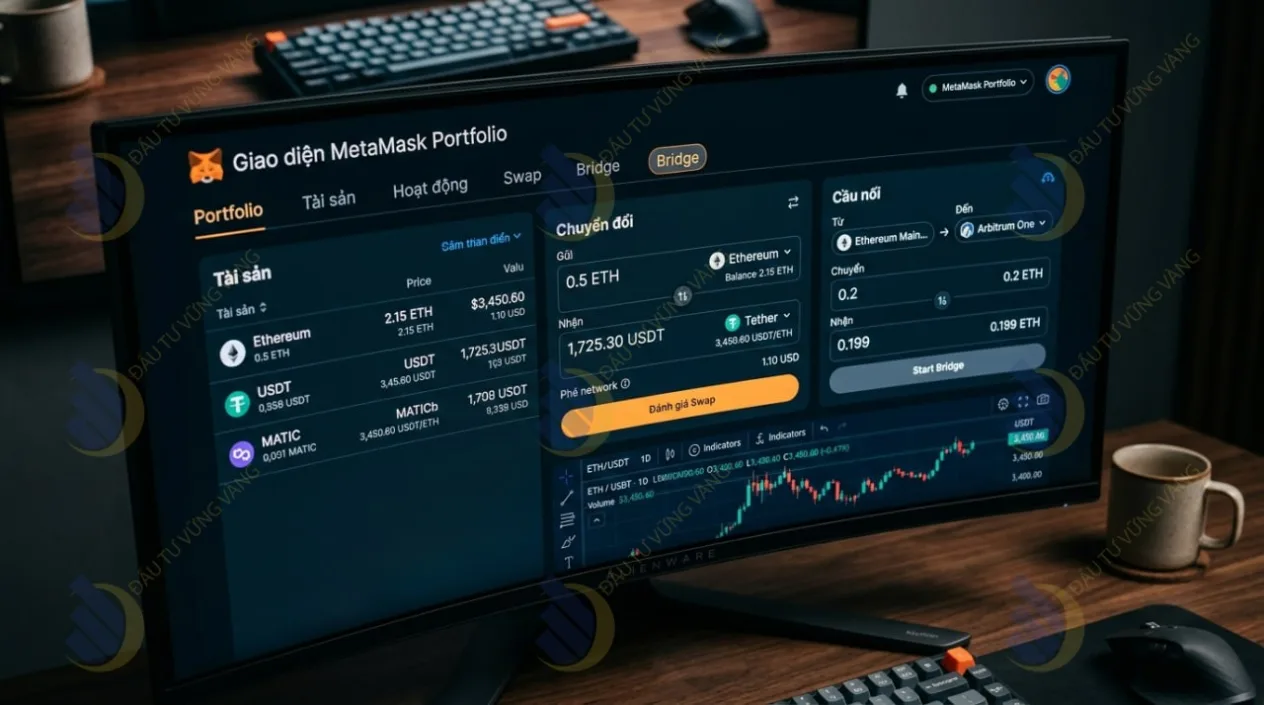 Giao diện MetaMask Portfolio 