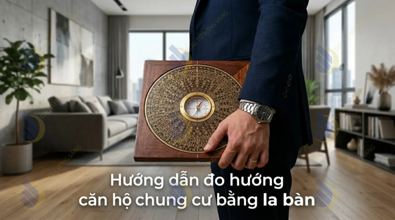Hướng dẫn đo hướng căn hộ chung cư bằng la bàn