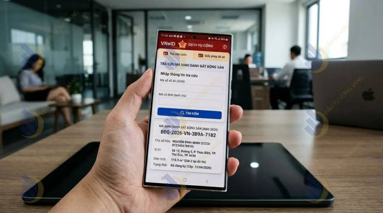 Hướng dẫn tra cứu mã định danh điện tử bất động sản qua VNeID năm 2026