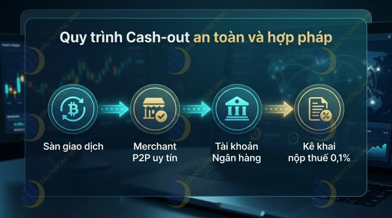 Infographic: Sơ đồ dòng tiền Cash-out an toàn