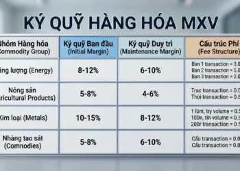 Ký quỹ hàng hóa phái sinh là gì Bảng phí và mức ký quỹ mới nhất MXV