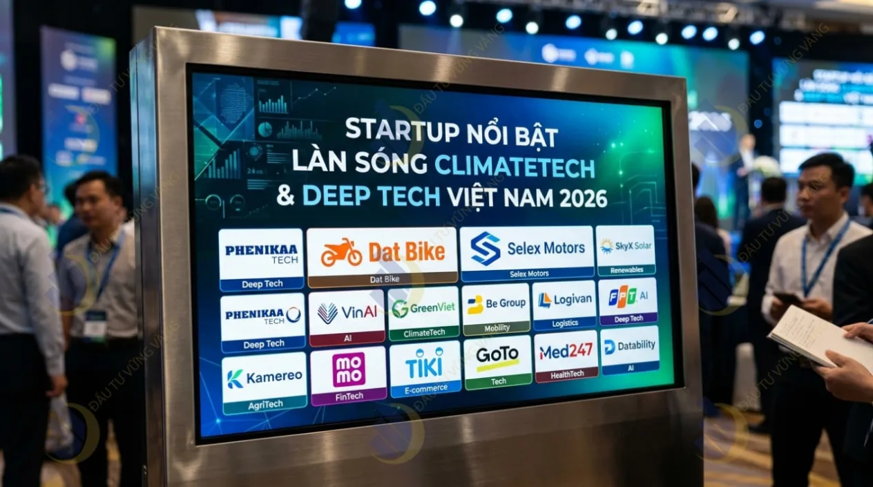 Logo các startup nổi bật trong làn sóng ClimateTech và Deep Tech 2026 tại Việt Nam