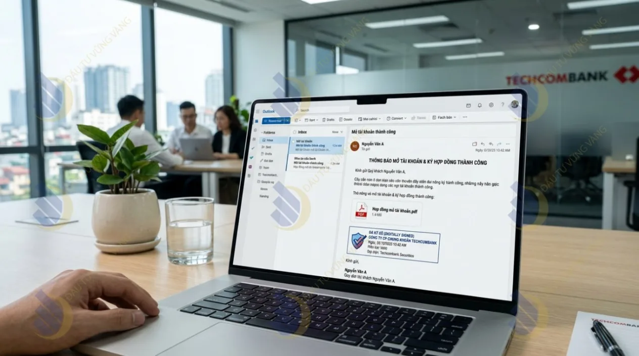 Mẫu email xác nhận hợp đồng điện tử giao dịch hàng hóa MXV