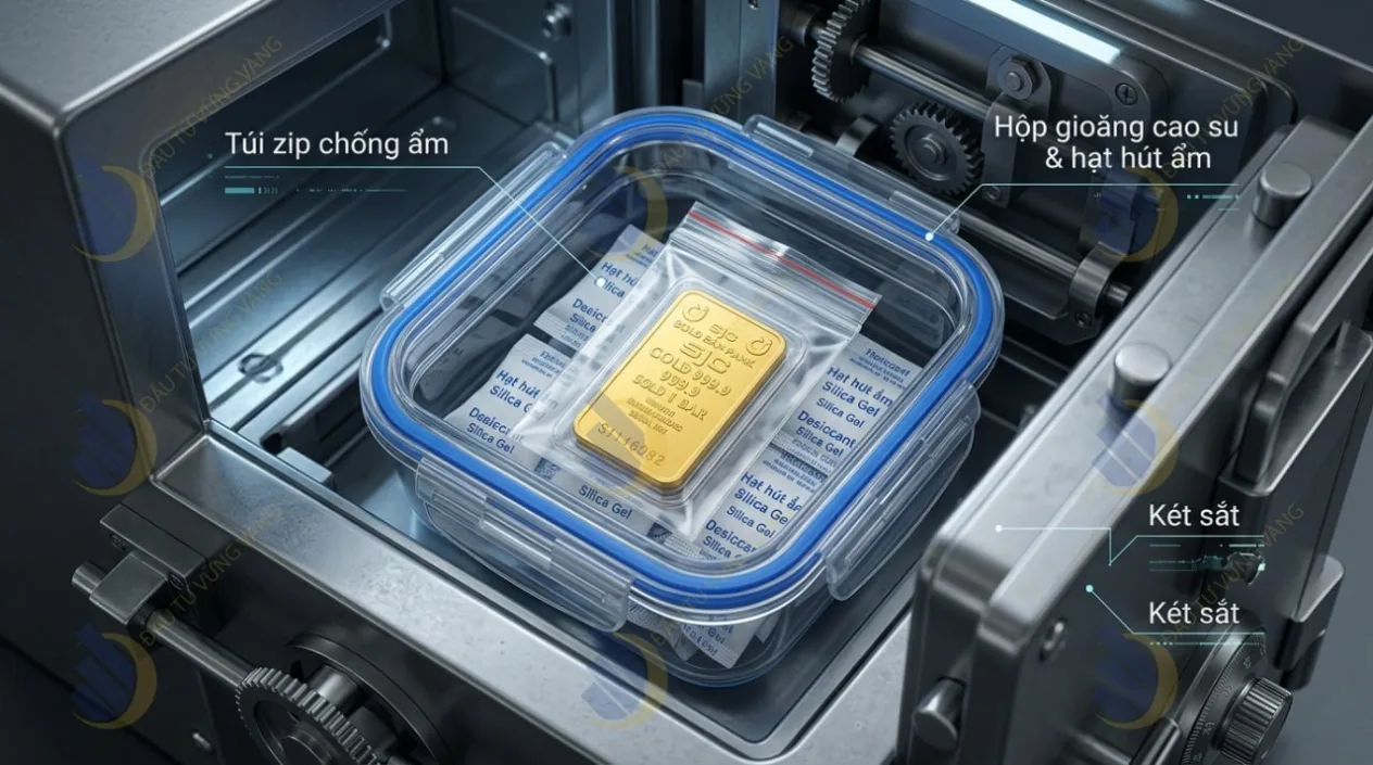 Minh họa cấu trúc lưu trữ 3 tầng chống ẩm