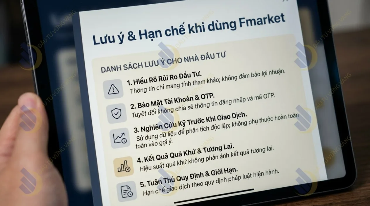 Một số hạn chế và Lưu ý nhỏ khi dùng Fmarket