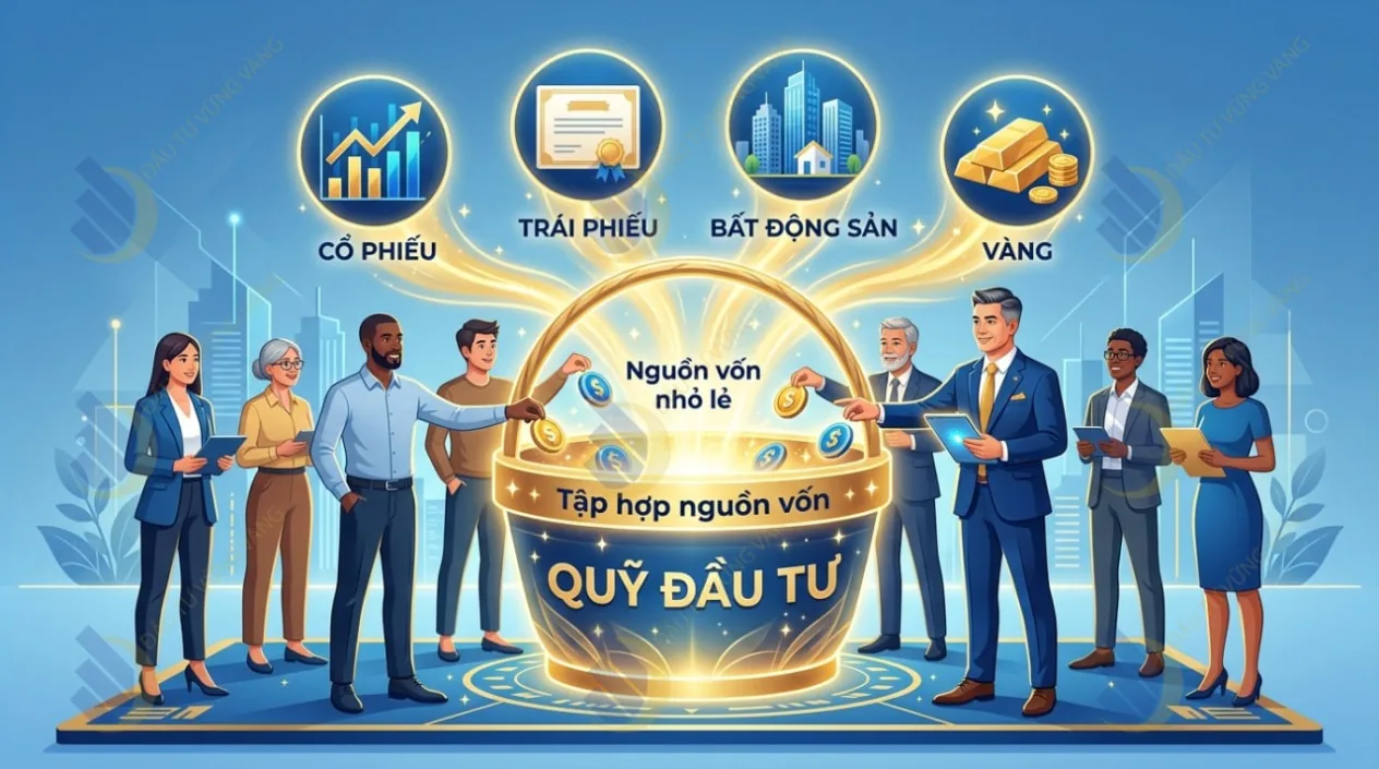Quỹ đầu tư hoạt động như một "chiếc rổ" khổng lồ, tập hợp nguồn vốn nhỏ lẻ để đầu tư vào danh mục tài sản đa dạng