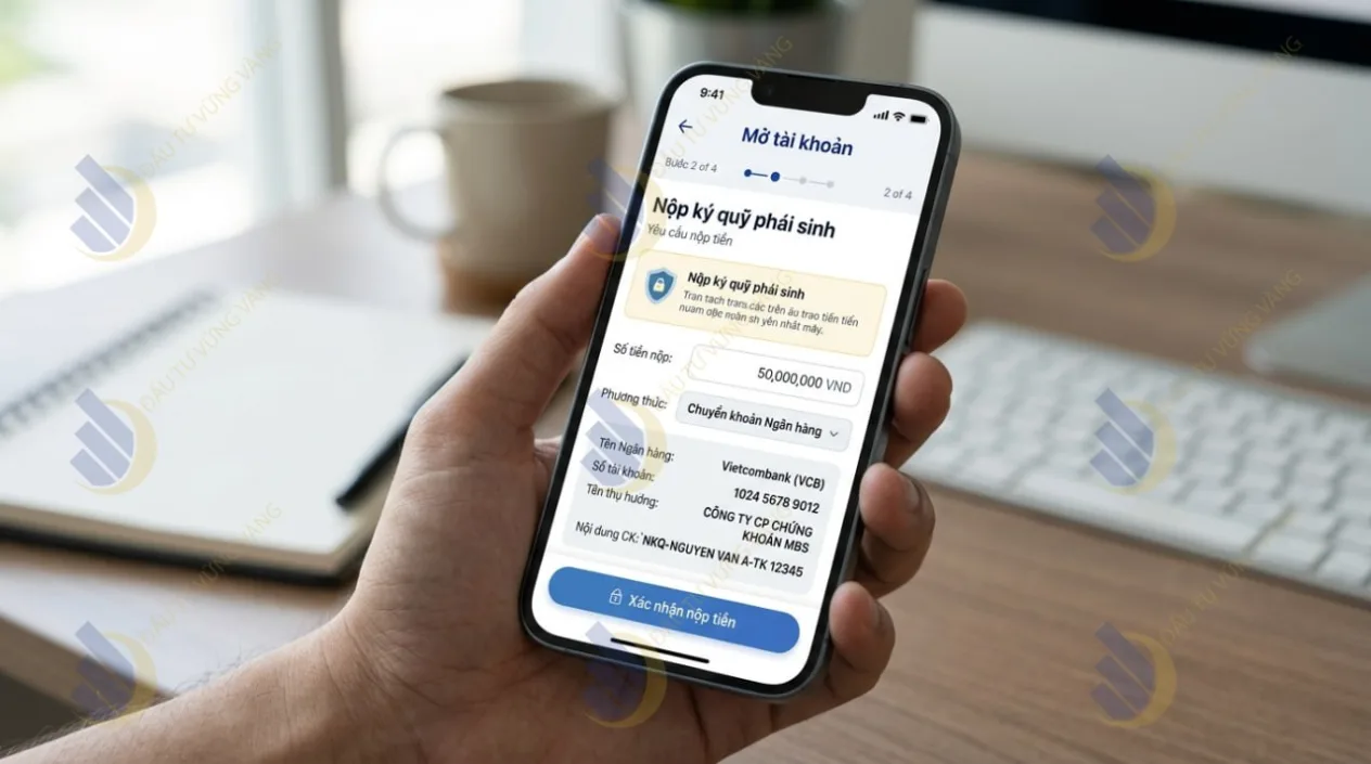 Quy trình mở tài khoản và nộp ký quỹ phái sinh