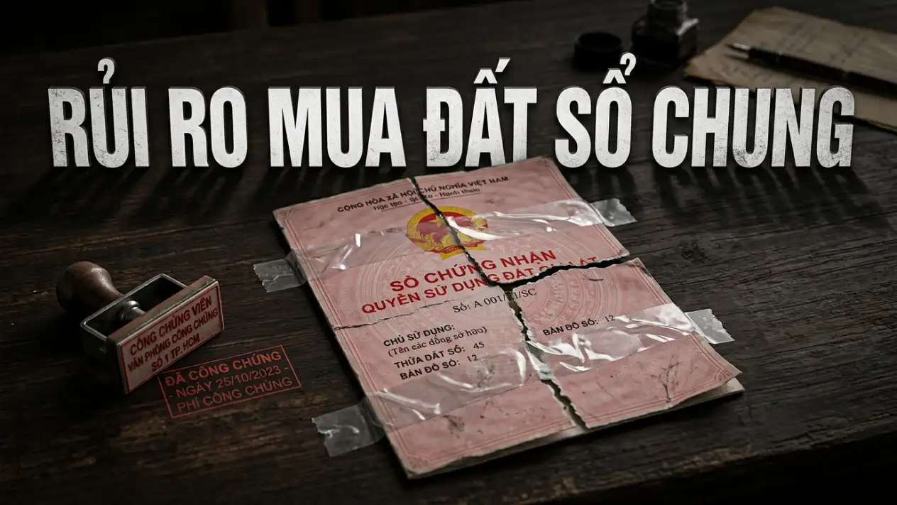 Rủi ro khi mua đất sổ chung Có công chứng được không và cách xử lý