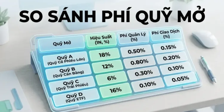 So sánh phí quản lý và phí giao dịch của các quỹ mở hàng đầu