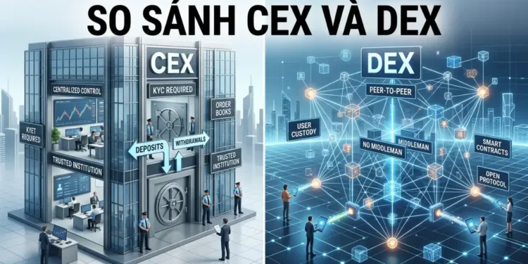 So sánh sàn CEX và sàn DEX Nên giao dịch ở đâu an toàn hơn