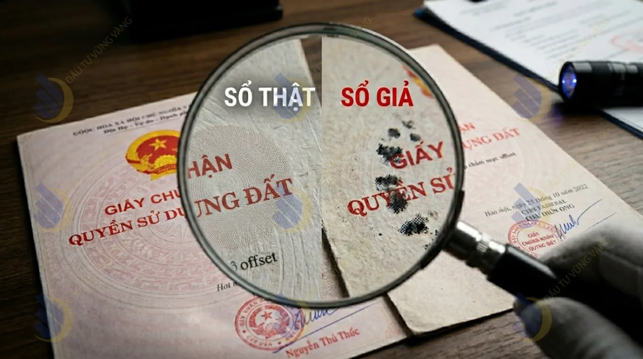 Soi tổ hợp chấm mực offset trên sổ thật và sổ giả qua kính lúp