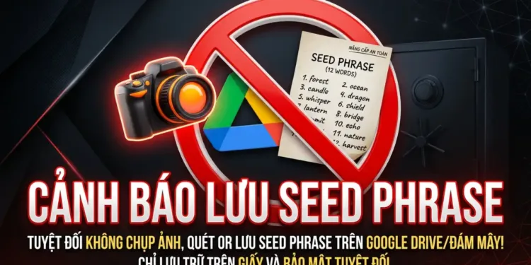 Tại sao không bao giờ được chụp ảnh hay lưu Seed Phrase trên Google Drive