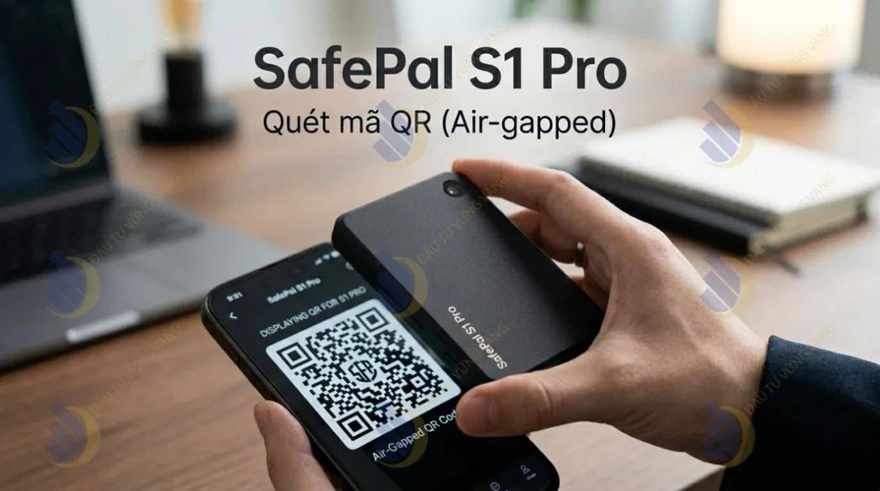 Thao tác quét mã QR bằng camera (cơ chế Air-gapped)