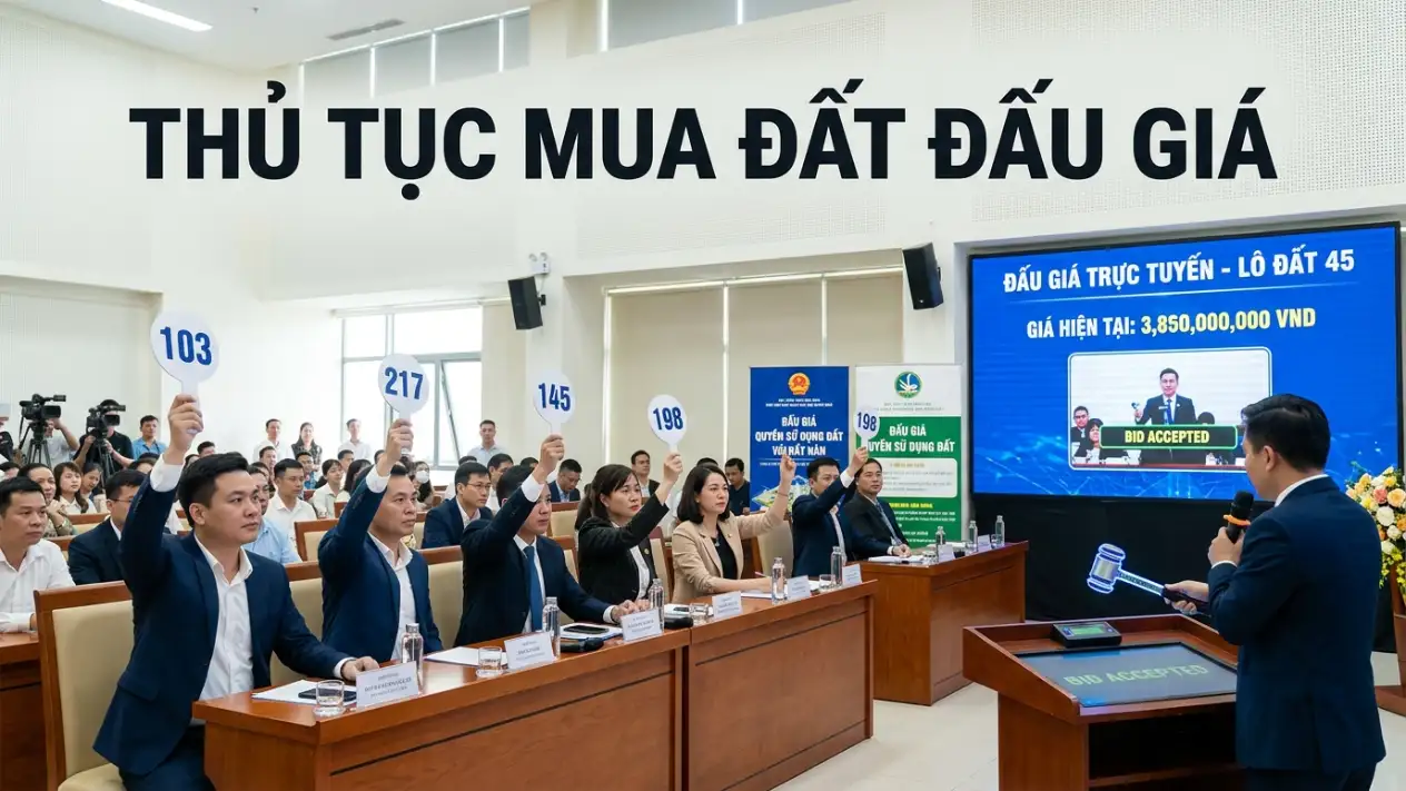 Thủ tục mua đất đấu giá Quy trình và kinh nghiệm thực chiến cho nhà đầu tư