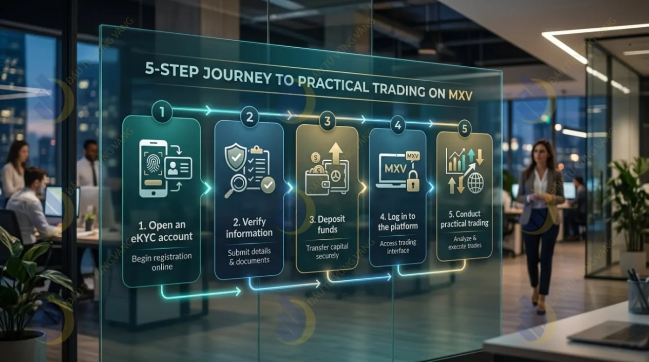 Tóm tắt 5 bước từ mở tài khoản eKYC đến giao dịch thực chiến trên sàn MXV