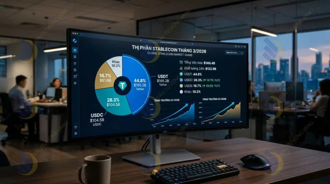 Tỷ trọng Thị phần Stablecoin toàn cầu Tháng 3/2026