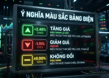 Ý nghĩa các màu sắc và ký hiệu trên bảng điện chứng khoán là gì