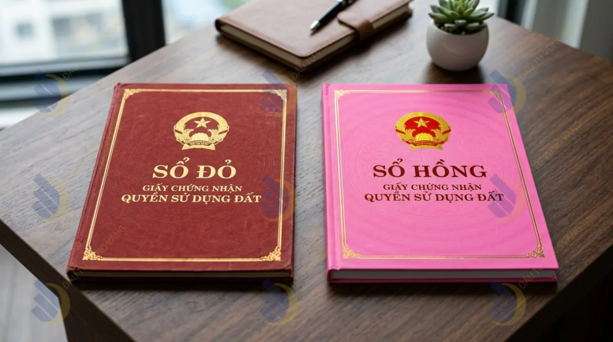 bìa Sổ đỏ cũ và Sổ hồng