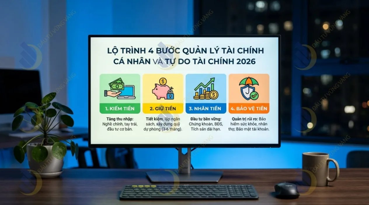 lộ trình 4 bước quản lý tài chính cá nhân và tự do tài chính 2026