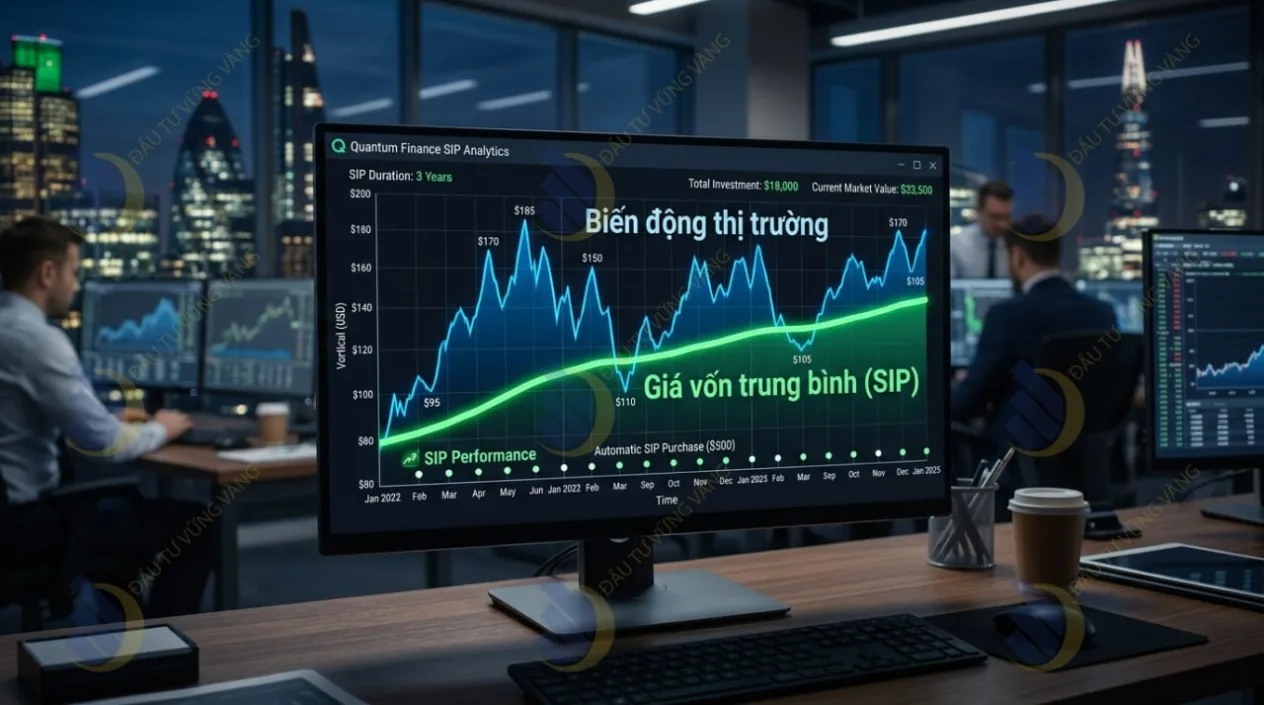 minh họa hiệu ứng trung bình giá SIP