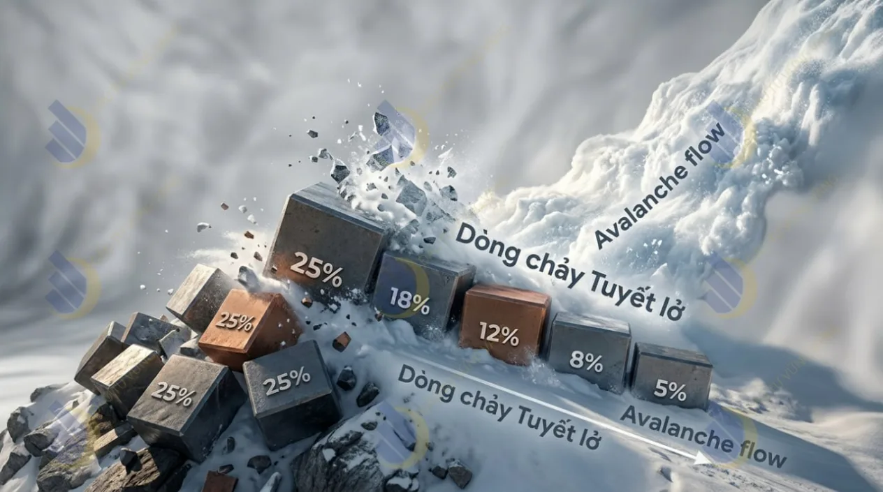 minh họa phương pháp tuyết lở