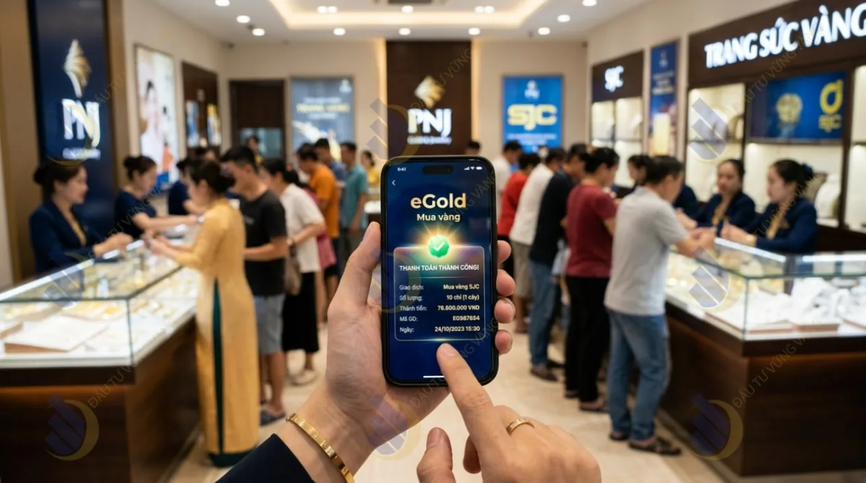 ứng dụng eGold trên điện thoại di động